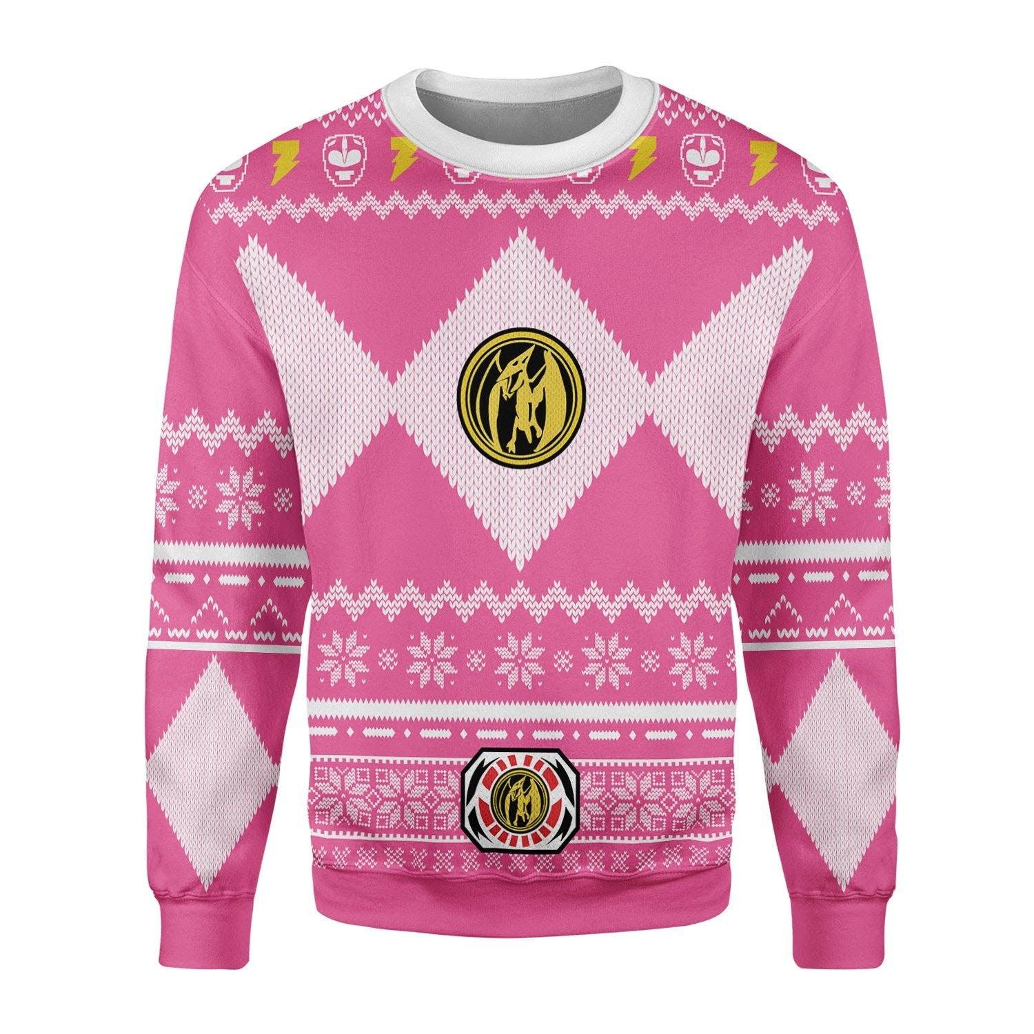  CustomsPig Unisex Tops Pullover Sweatshirt Pink Power Ranger 3D Costumes -  CustomsPig.com