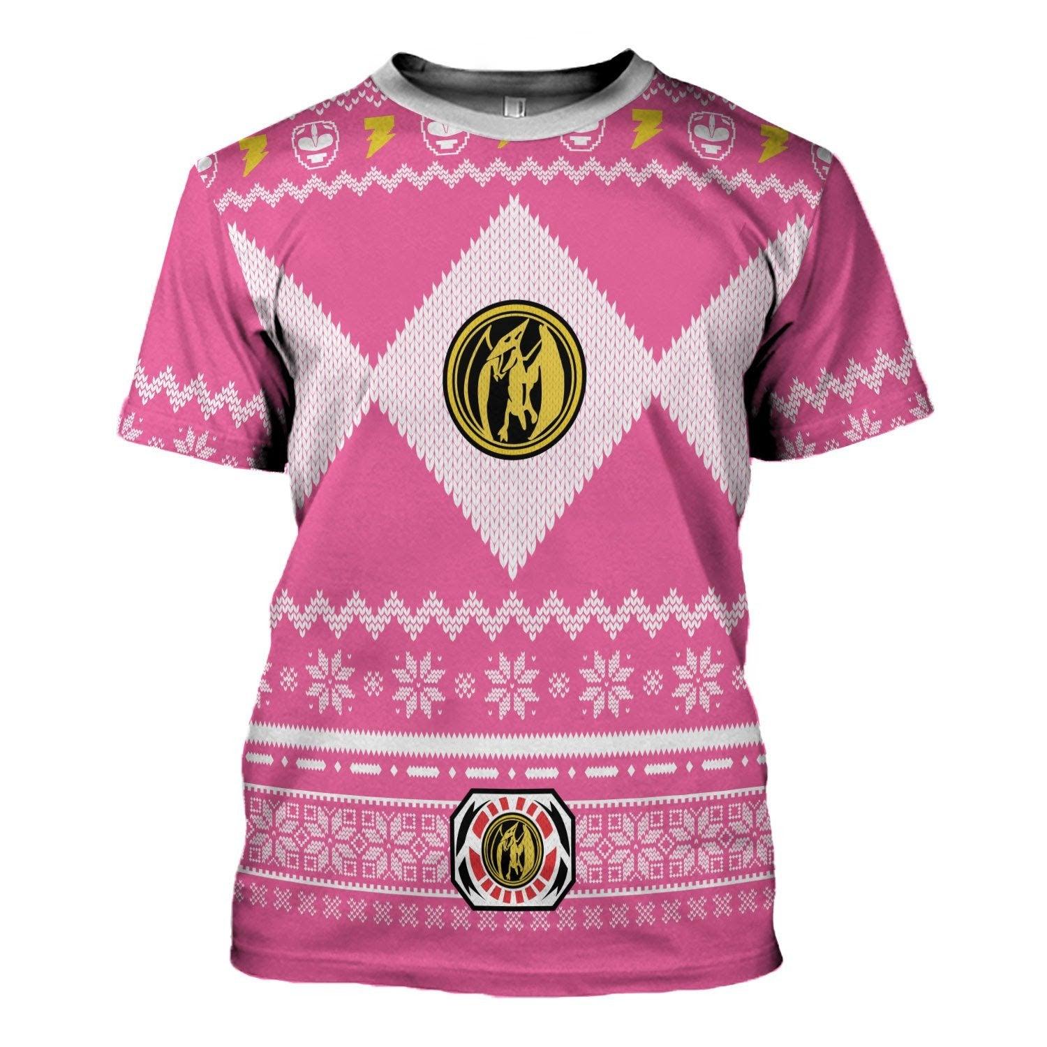  CustomsPig Unisex Tops Pullover Sweatshirt Pink Power Ranger 3D Costumes -  CustomsPig.com