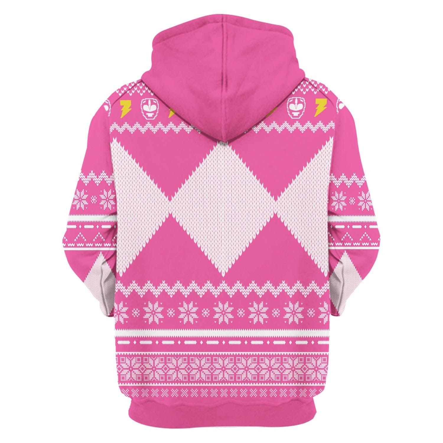  CustomsPig Unisex Tops Pullover Sweatshirt Pink Power Ranger 3D Costumes -  CustomsPig.com