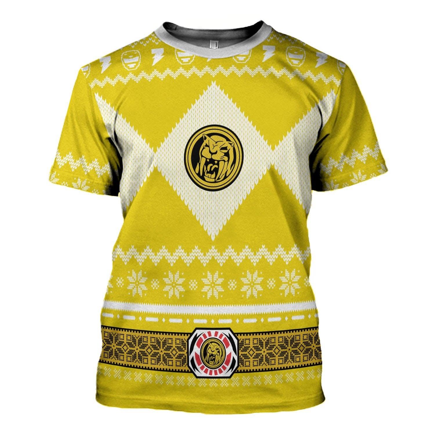  CustomsPig Unisex Tops Pullover Sweatshirt Yellow Power Ranger 3D Costumes -  CustomsPig.com