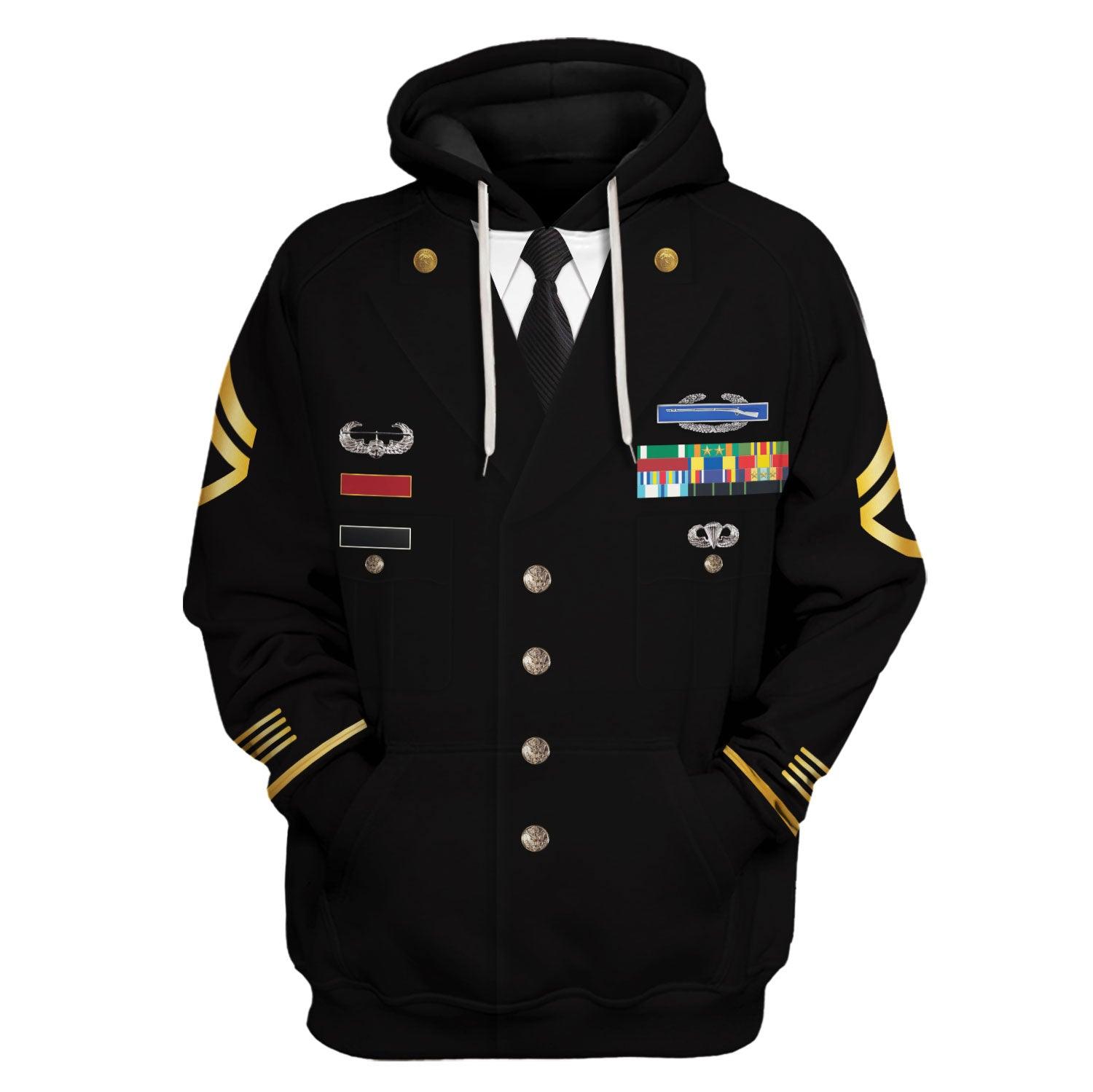 Gearhomie United States Army Blue Service Costume Hoodie Sweatshirt T-Shirt Tracksuit - Gearhomie.com