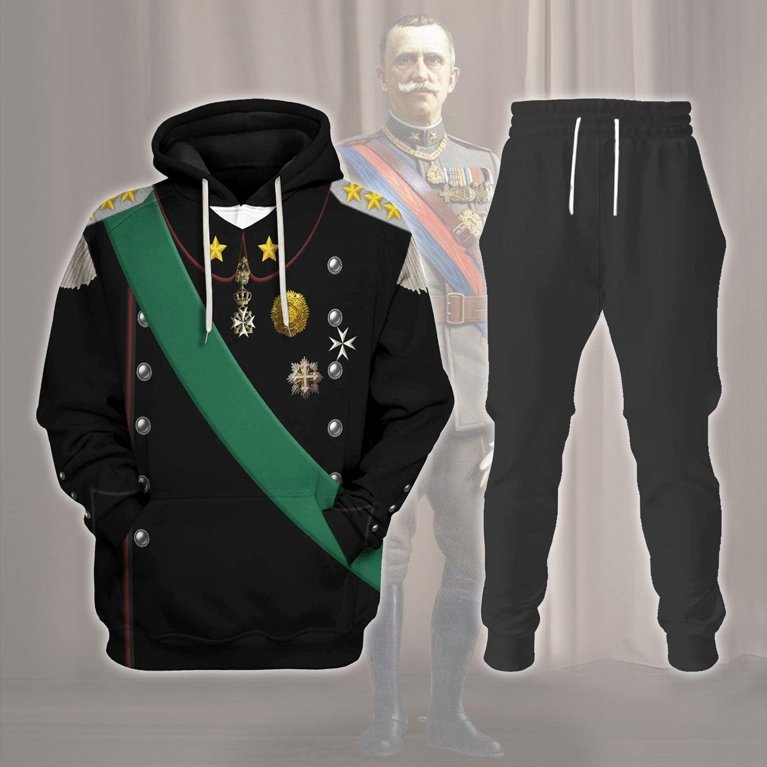  CustomsPig Victor Emmanuel III King of Italy Costume Hoodie Sweatshirt T-Shirt Tracksuit -  CustomsPig.com