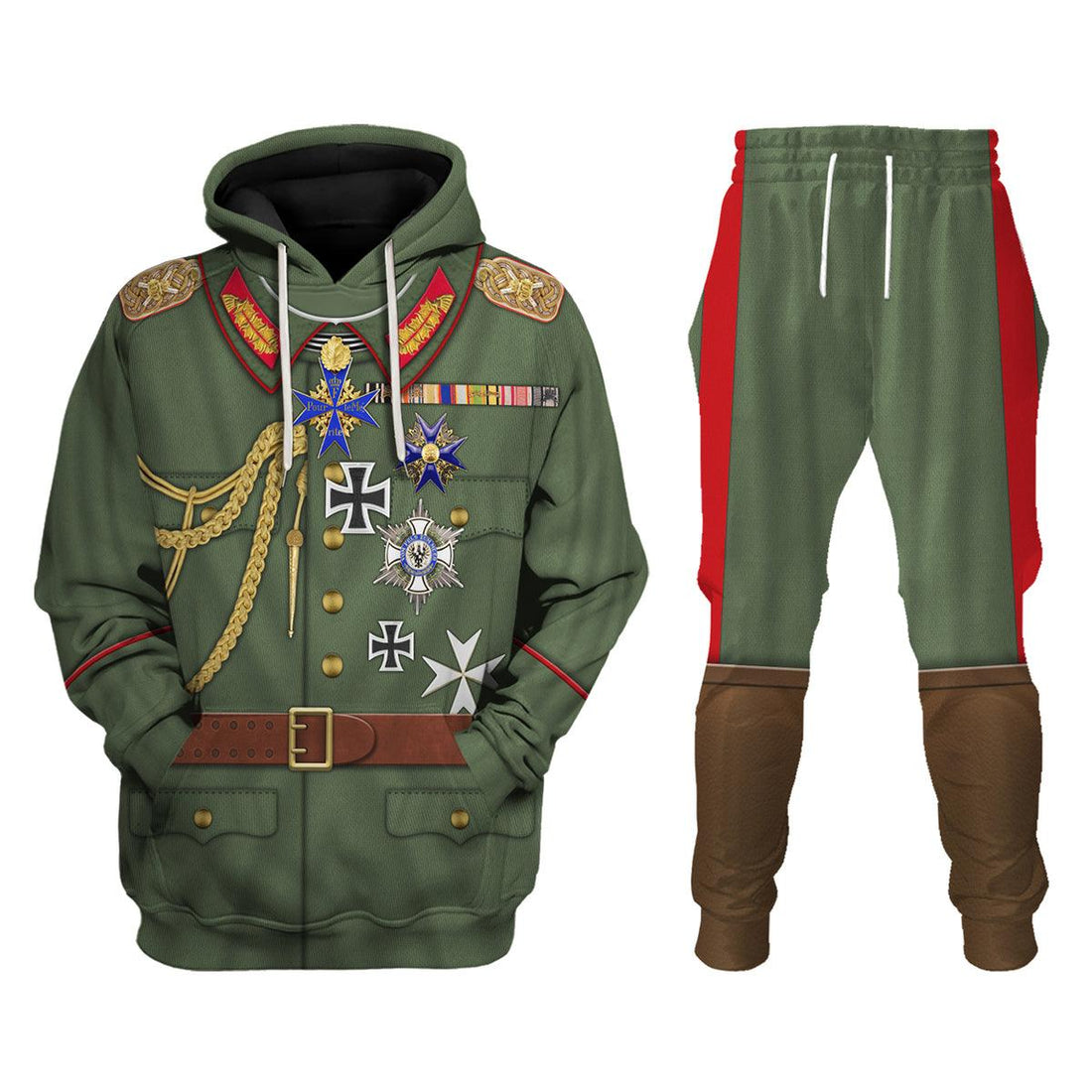Gearhomie Wilhelm II Uniform German Emperor Costume Hoodie Sweatshirt T-Shirt Tracksuit - Gearhomie.com