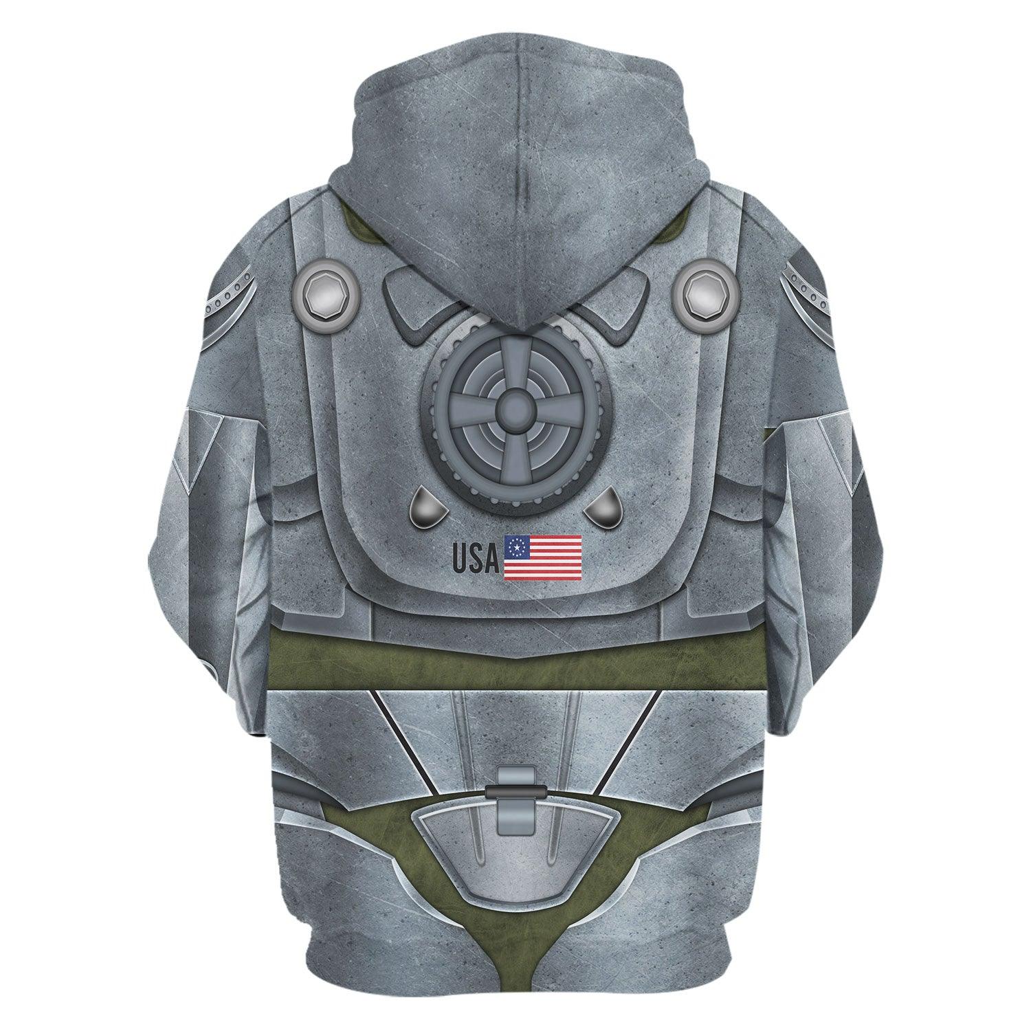 Gearhomie Winterized T-51b Fallout 4 Cosplay Tracksuit Hoodie Sweatshirt T-Shirt Tracksuit - Gearhomie.com
