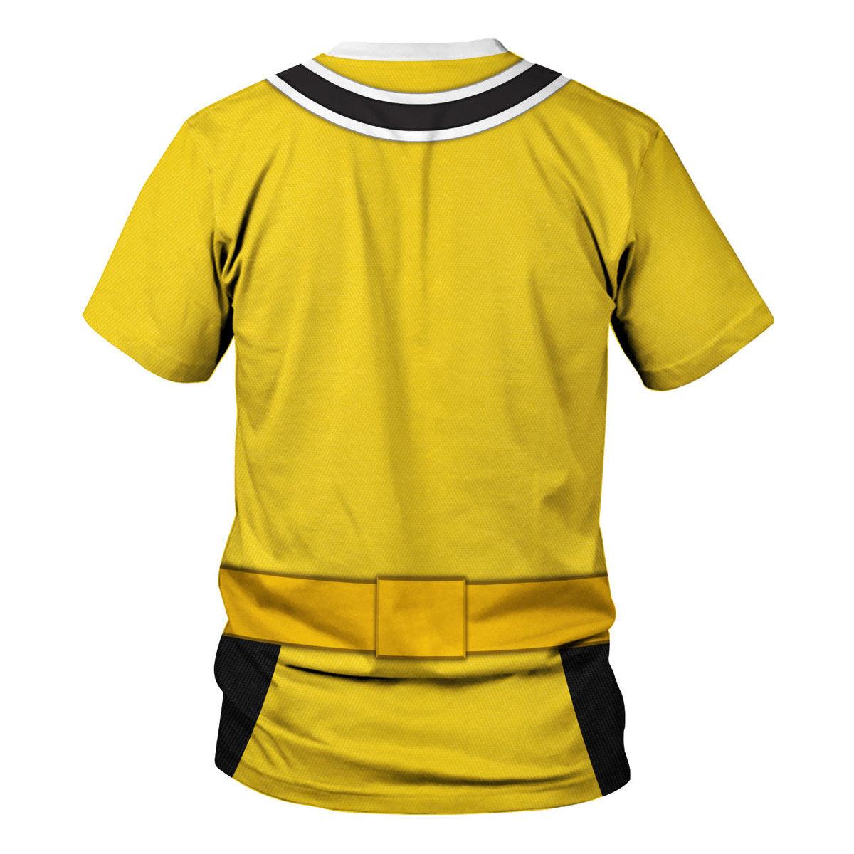 Oodiegang Yellow Power Rangers Samurai Hoodies Sweatshirt T-shirt Hawaiian Tracksuit - DucG