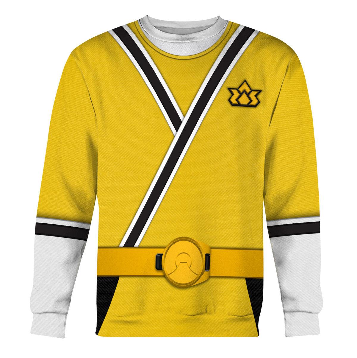 CustomsPig Yellow Power Rangers Samurai Hoodies Sweatshirt T-shirt Hawaiian Tracksuit - DucG