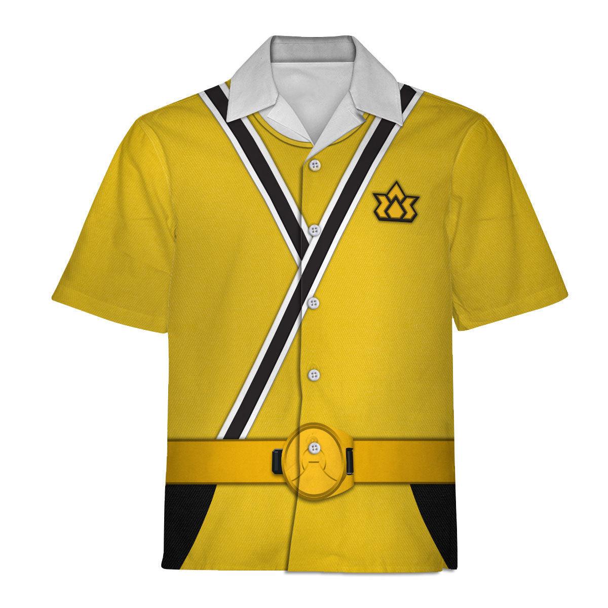 Oodiegang Yellow Power Rangers Samurai Hoodies Sweatshirt T-shirt Hawaiian Tracksuit - DucG