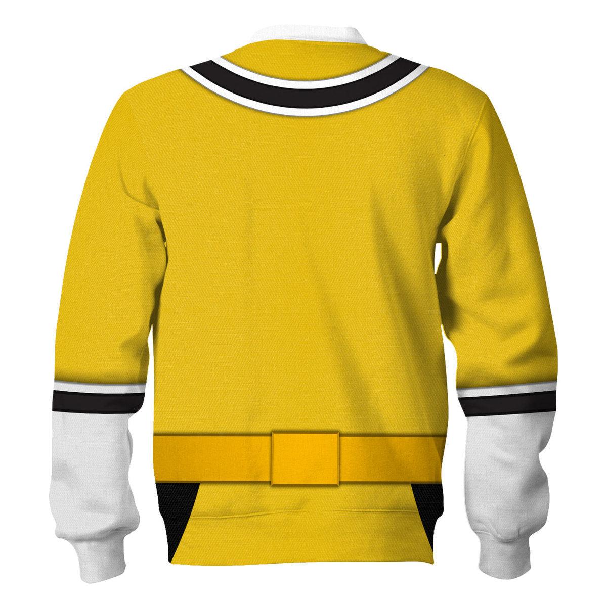 Oodiegang Yellow Power Rangers Samurai Hoodies Sweatshirt T-shirt Hawaiian Tracksuit - DucG