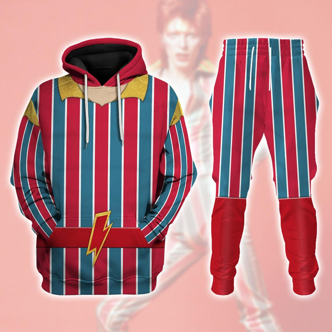 CustomsPig Ziggy Stardust Space Bowie Costume Hoodie Sweatshirt T-Shirt Hawaiian Shirt - CustomsPig.com