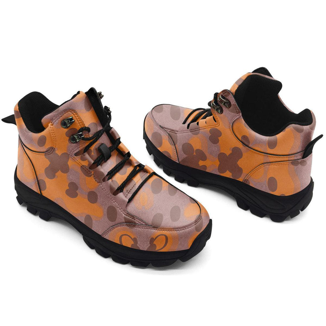 German World War 2 (WWII) Plane Tree (Platanenmuster) Autumn CAMO Hiking Shoes - DucG