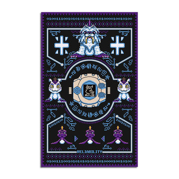 Gomamon Digimon Rug - Ikkakumon Crest of Reliability - DucG