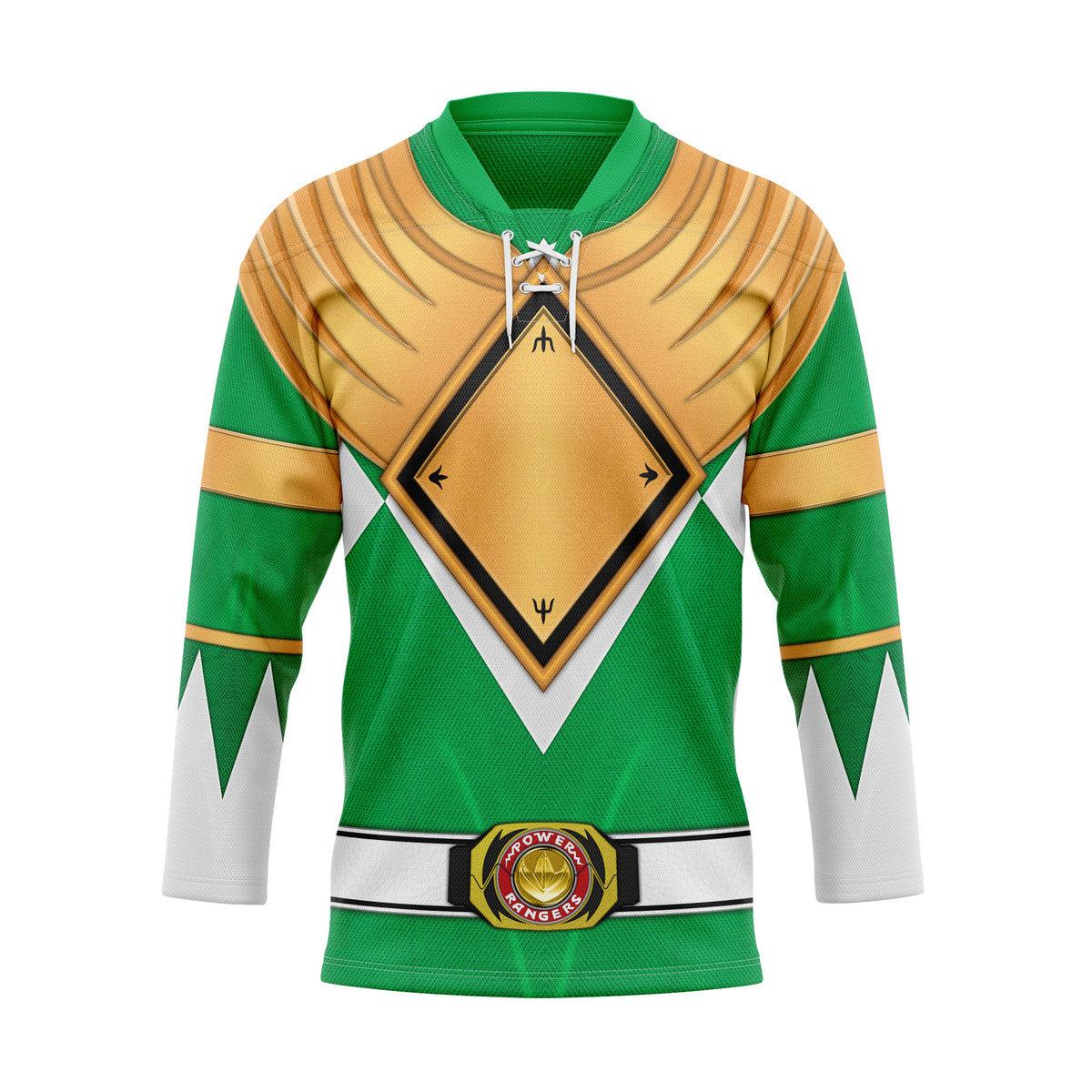 Green Ranger Dragon Shield Hockey Jersey -  CustomsPig.com