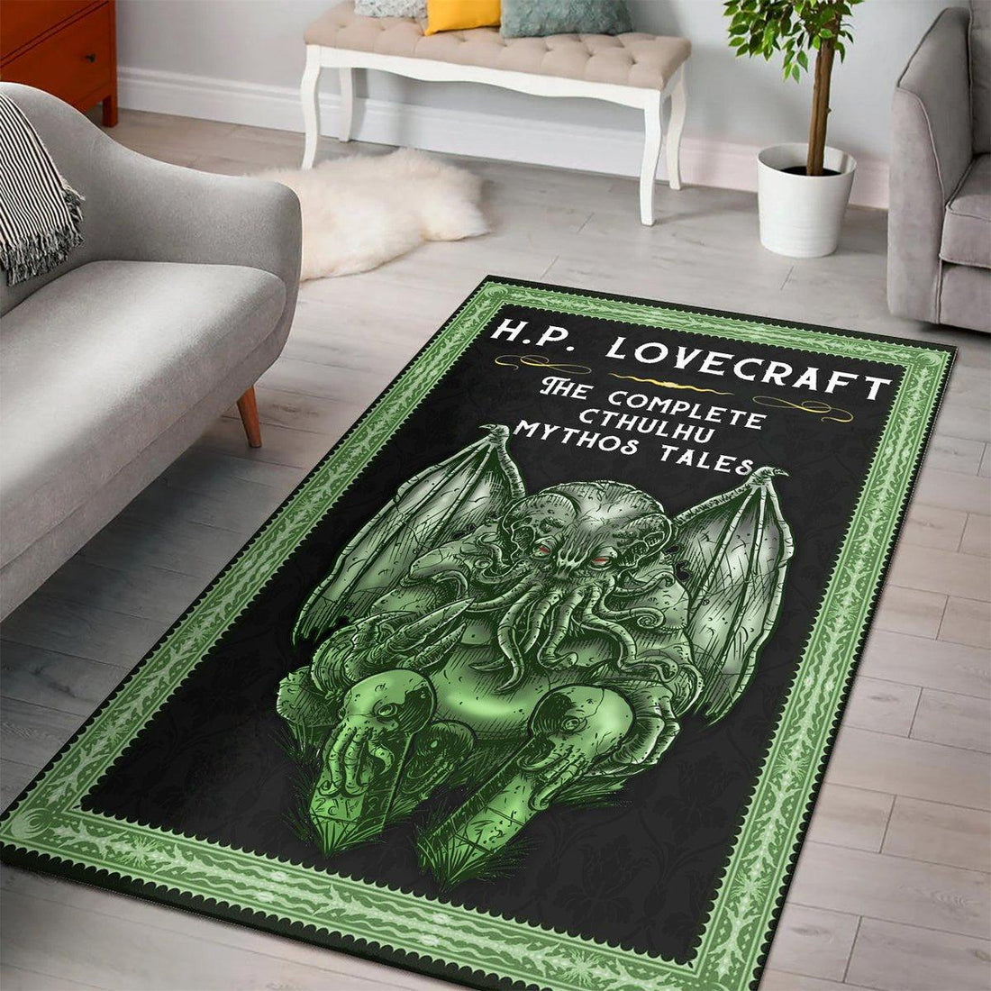 H.P.Lovecraft The Complete Cthulhu Mythos Tales Rug - DucG