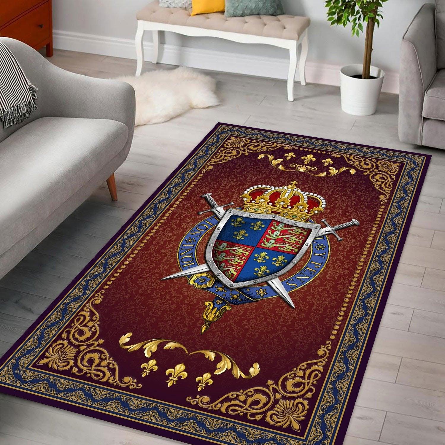 Henry V Coat Of Arms Rug - CustomsPig