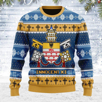 Innocent XI Coat Of Arms Ugly Christmas Sweater - CustomsPig