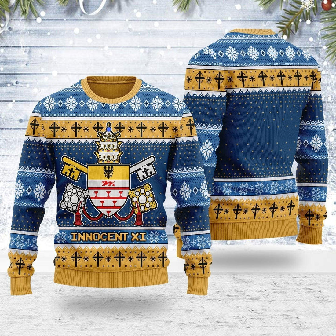 Innocent XI Coat Of Arms Ugly Christmas Sweater - DucG