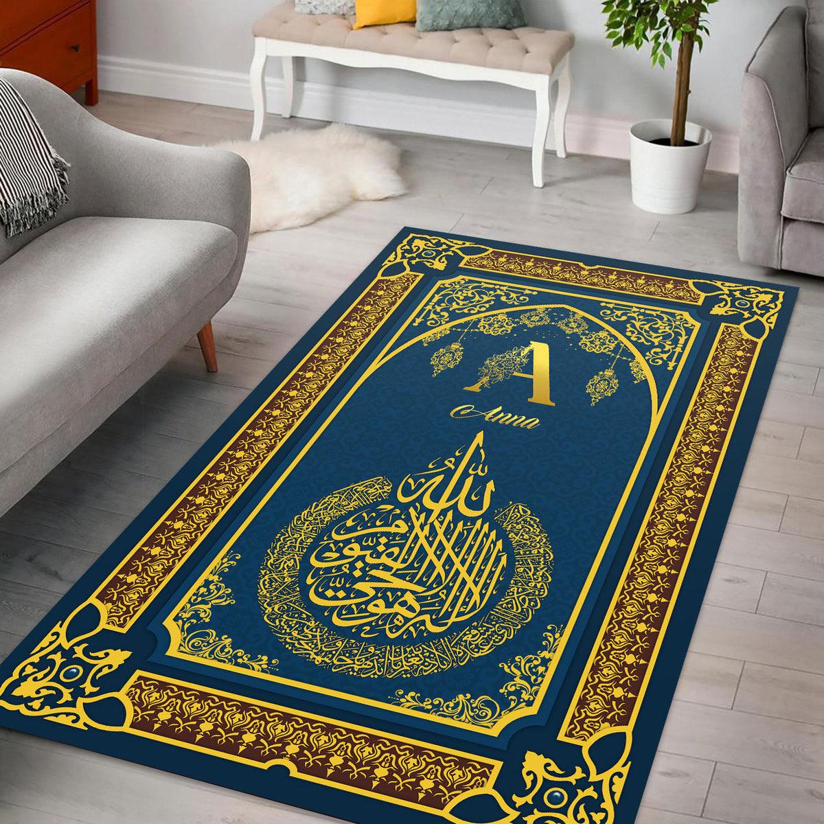 Islam Custom Name Prayer Rug - DucG