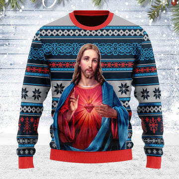 Jesus Christ Ugly Christmas Sweater - DucG