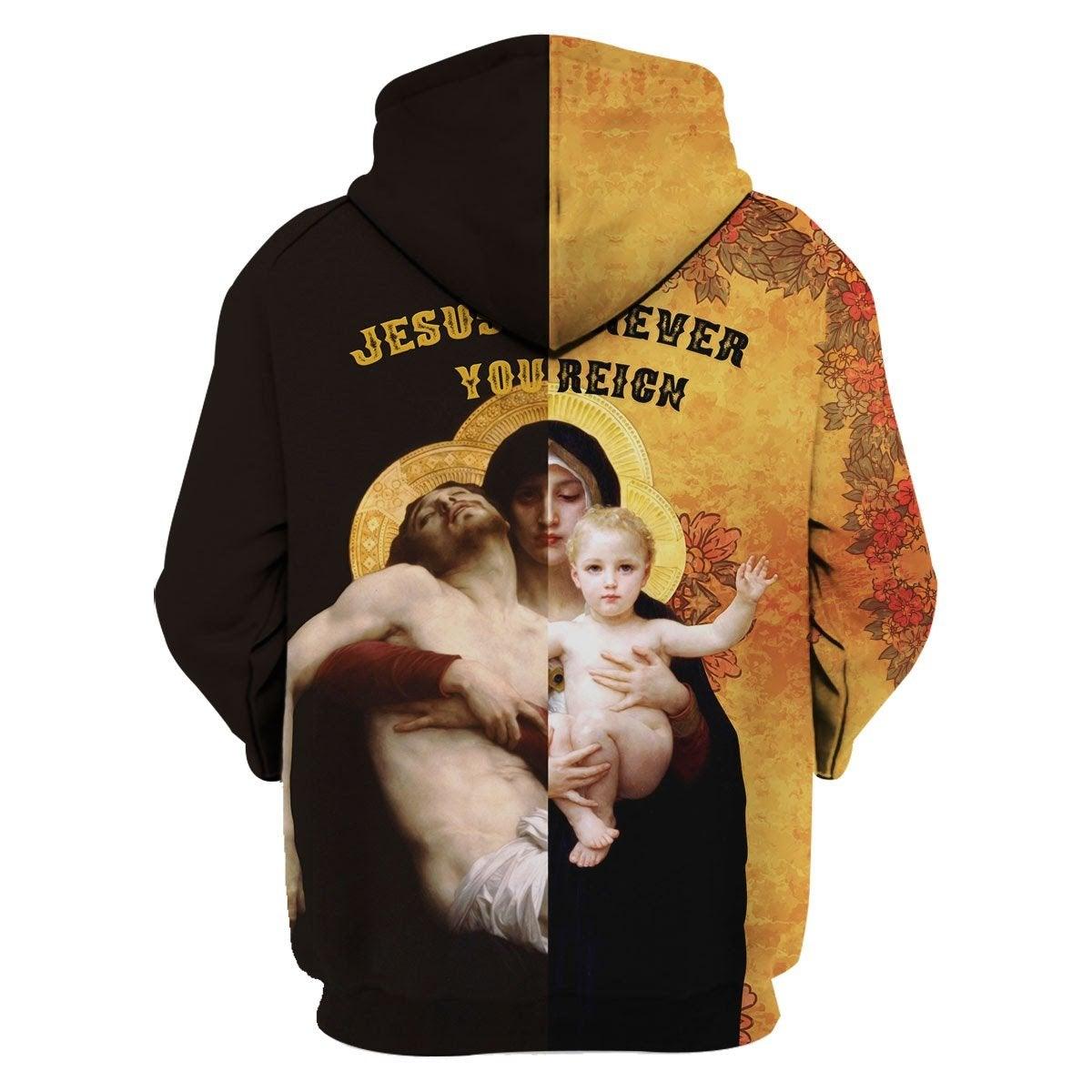 Jesus Forever You Reign Zip Hoodie - DucG