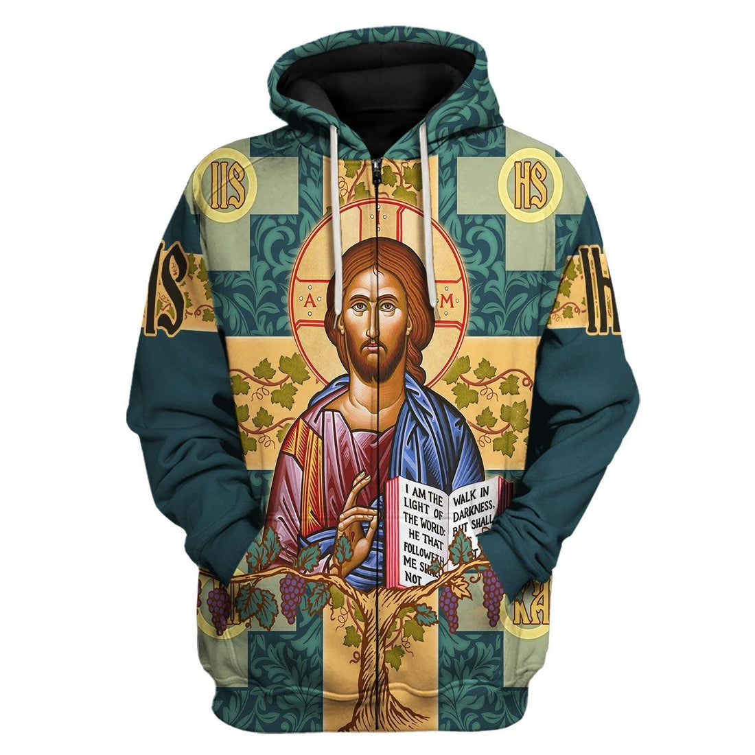 Jesus Greek Orthodoxy Zip Hoodie - DucG