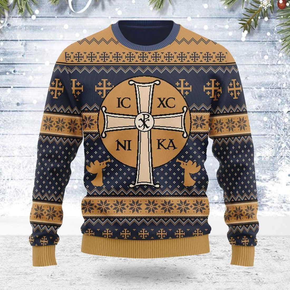 Jesus IC XC Ugly Christmas Sweater - CustomsPig
