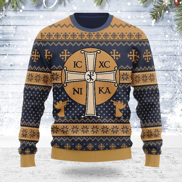 Jesus IC XC Ugly Christmas Sweater - CustomsPig