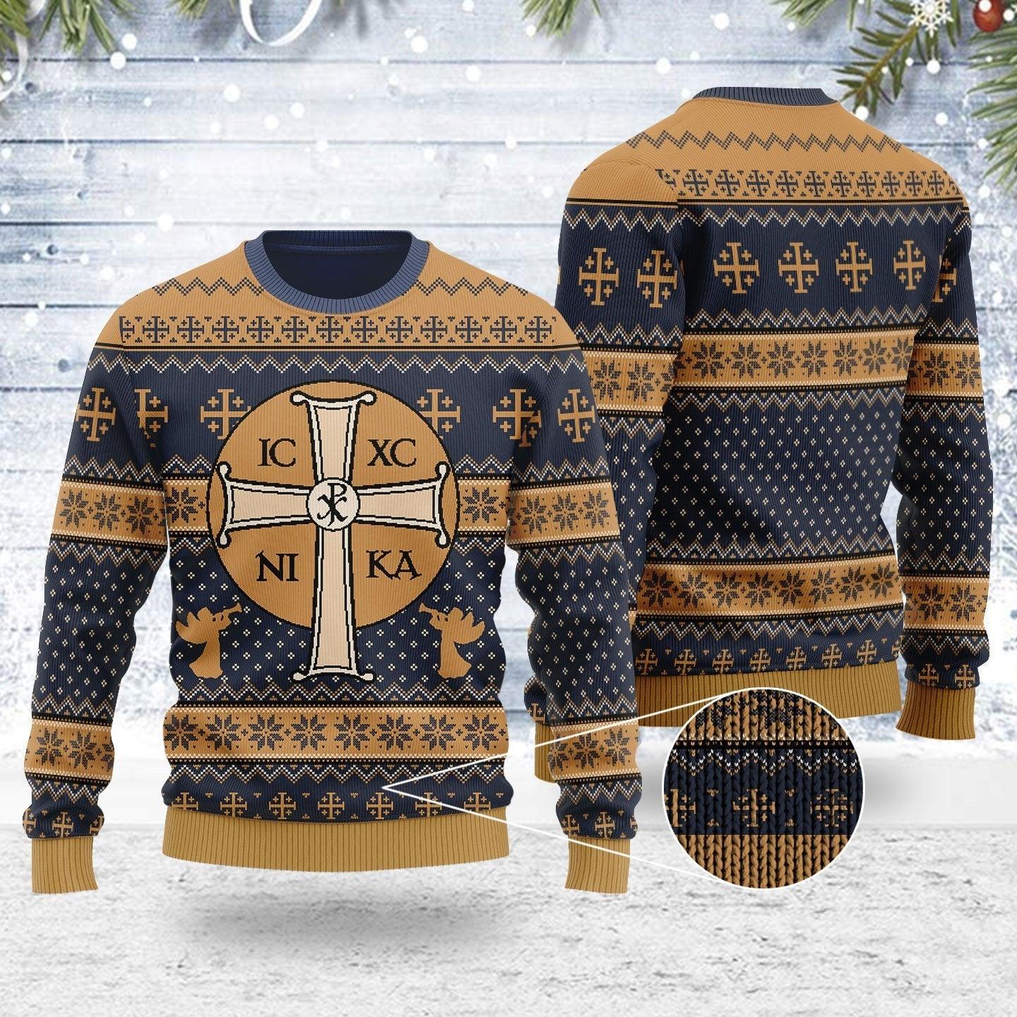 Jesus IC XC Ugly Christmas Sweater - DucG
