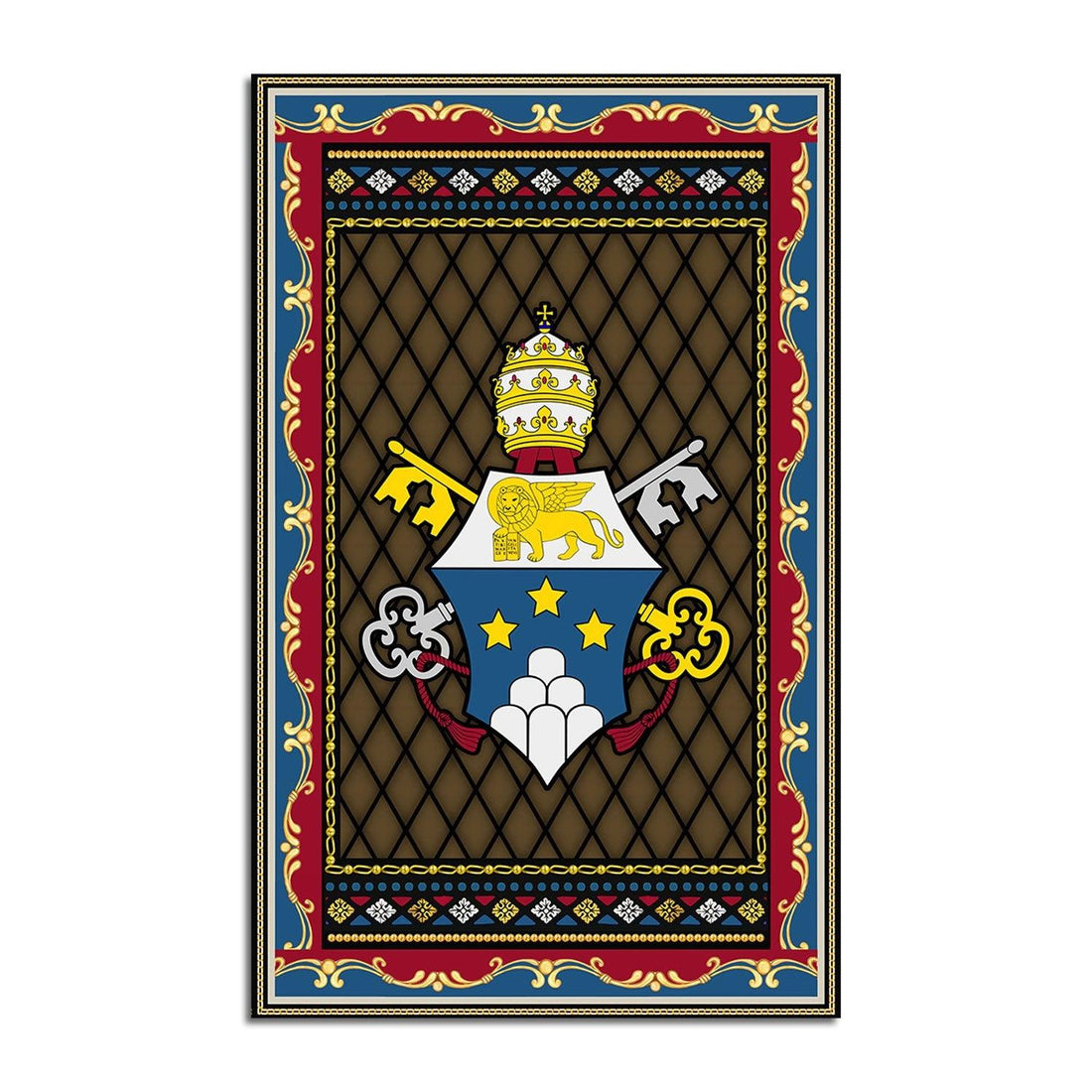 John Paul I Coat Of Arms Rug - CustomsPig