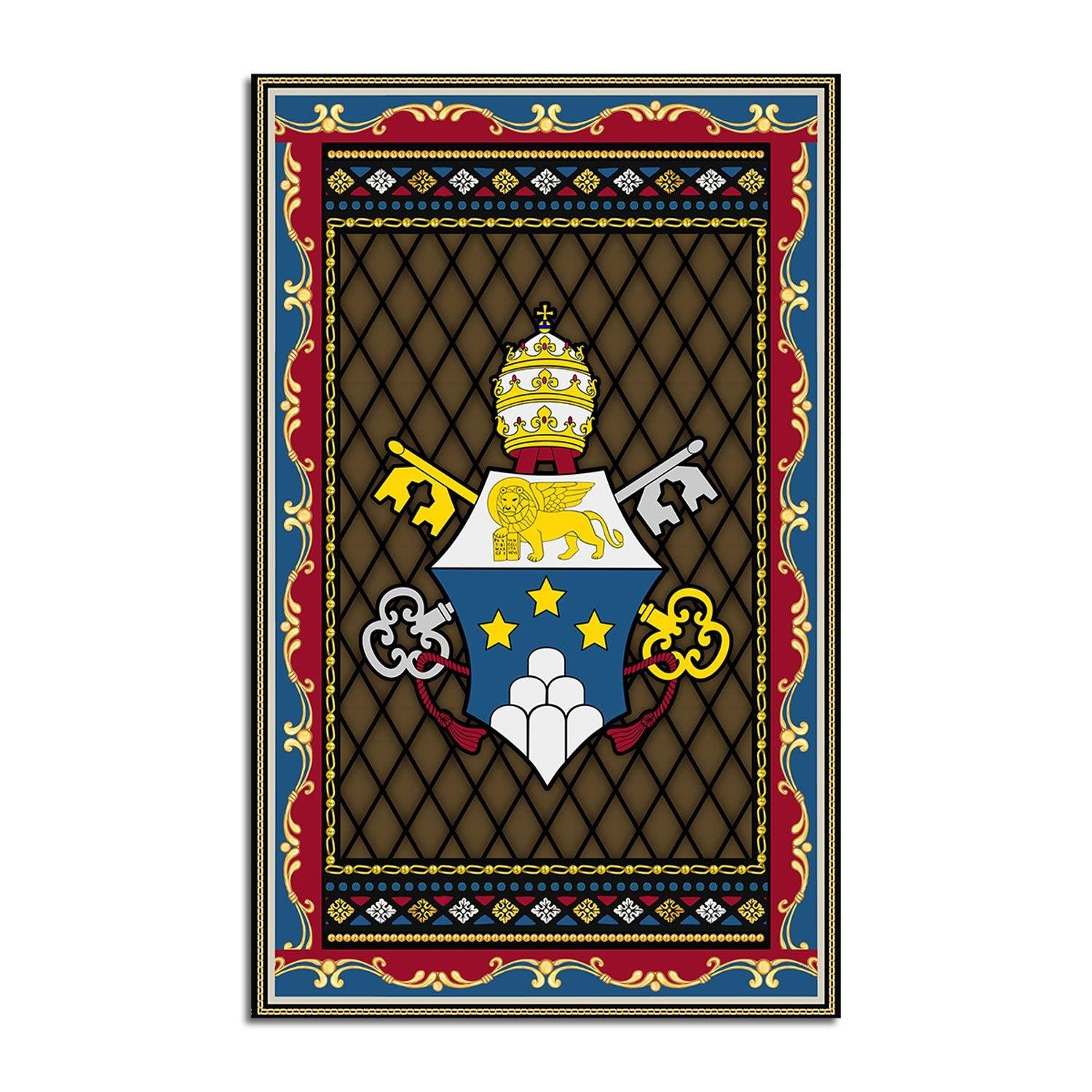 John Paul I Coat Of Arms Rug - CustomsPig
