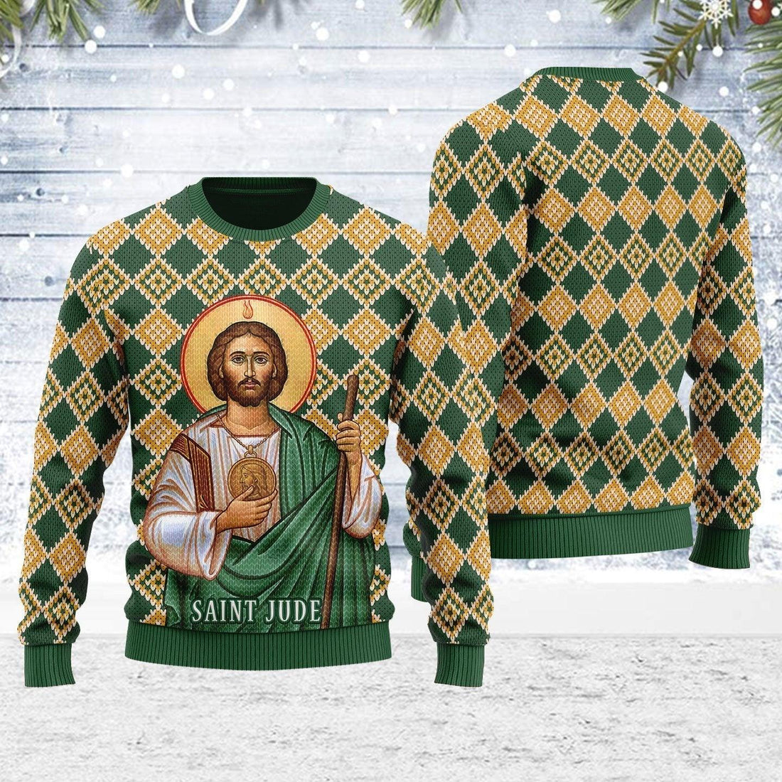 Jude the Apostle Ugly Christmas Sweater - CustomsPig