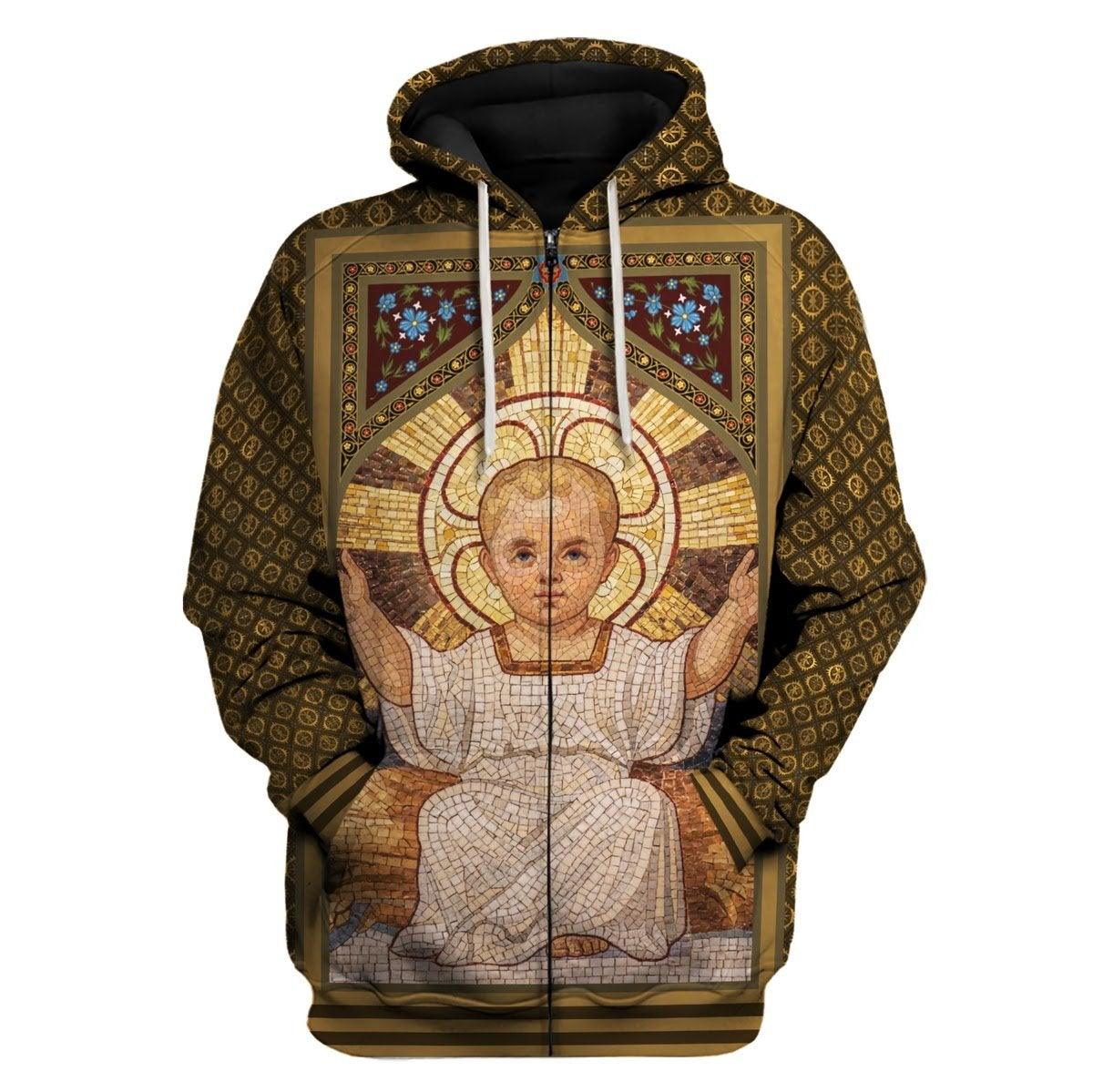 Kid Jesus Zip Hoodie - DucG