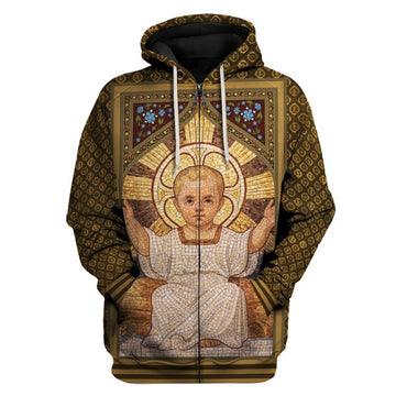 Kid Jesus Zip Hoodie - DucG