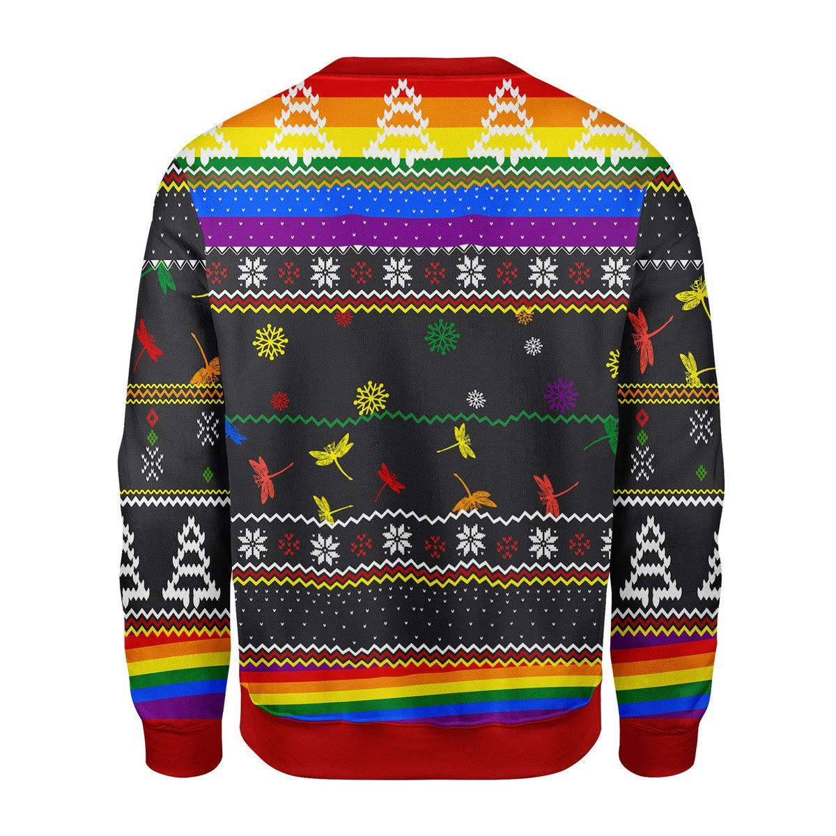 LGBT Dragon Christmas Tree Christmas Sweater - CustomsPig