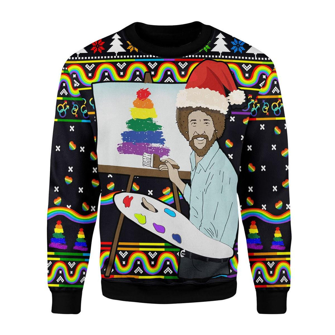 LGBT Painting Christmas Sweater - CustomsPig