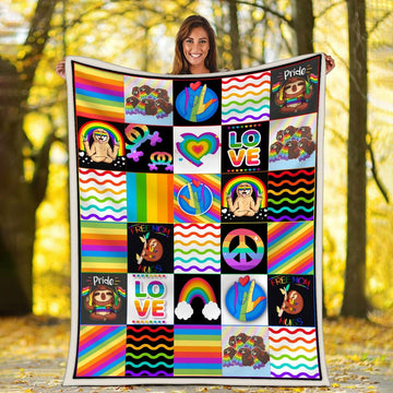 LGBT Sloth Blanket - CustomsPig