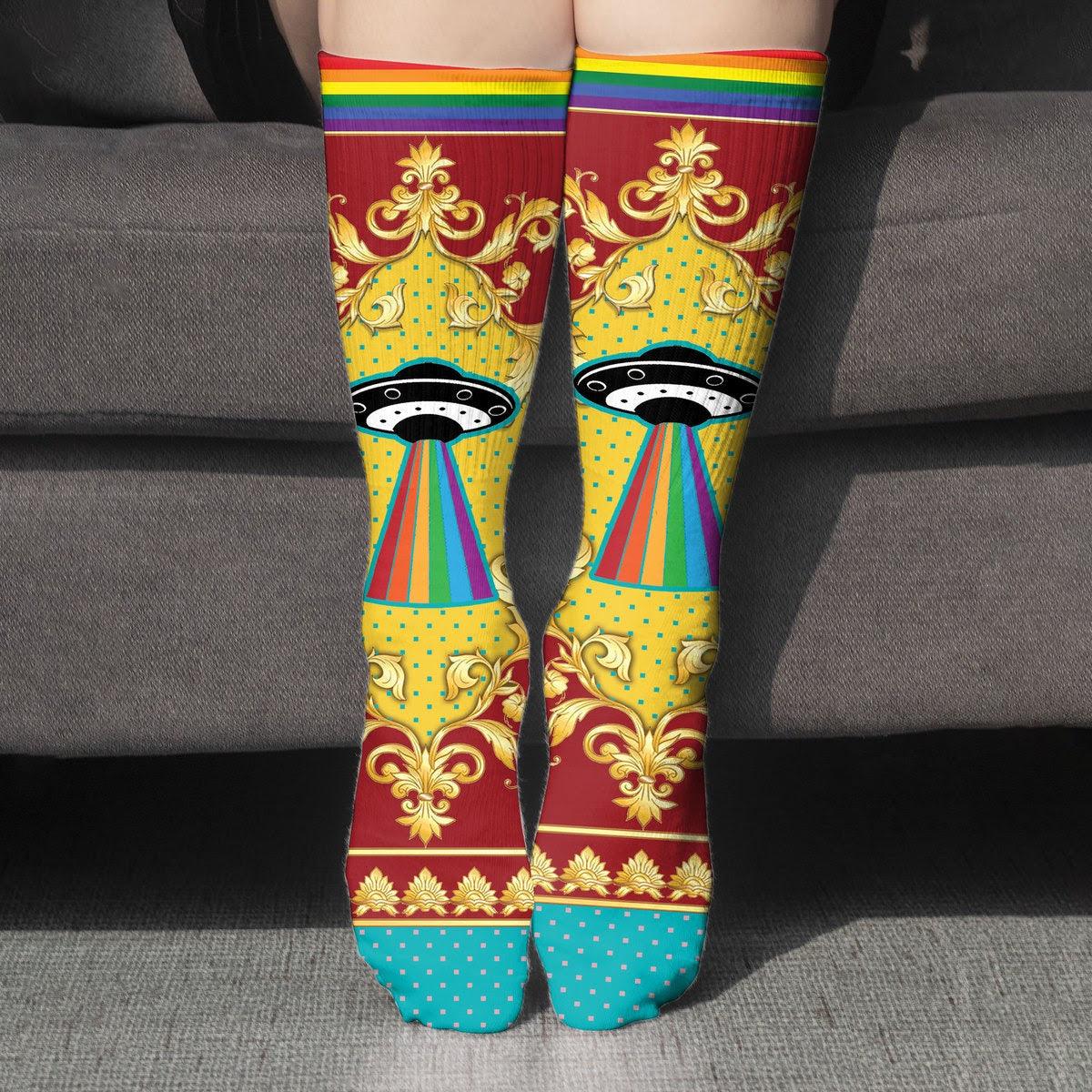 LGBT UFO Socks - CustomsPig