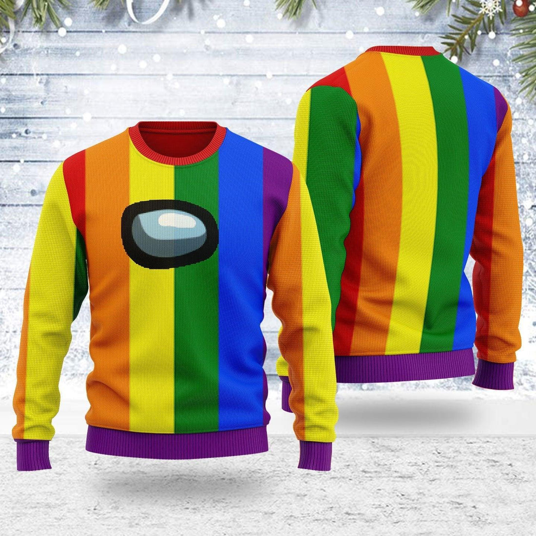 LGBTQ+ Among Us Ugly Christmas Sweater - DucG