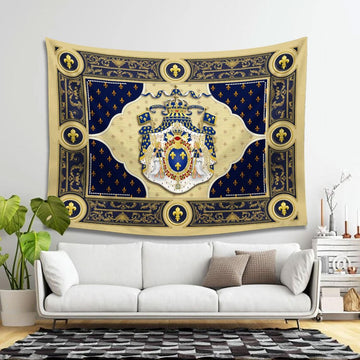 Louis Xiv Coat Of Arms Tapestry - CustomsPig