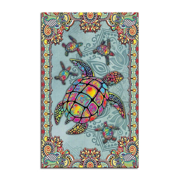 Mandala Hawaii Turtles Rug - CustomsPig