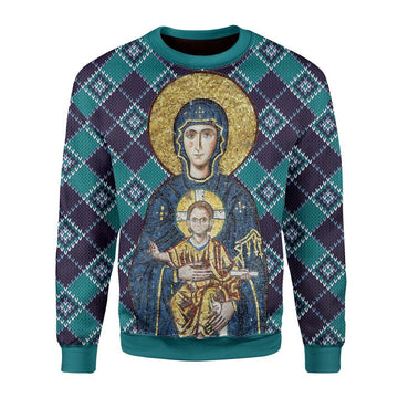 Maria And Jesus In Eastern Orthodox Christmas Christmas Sweater - DucG