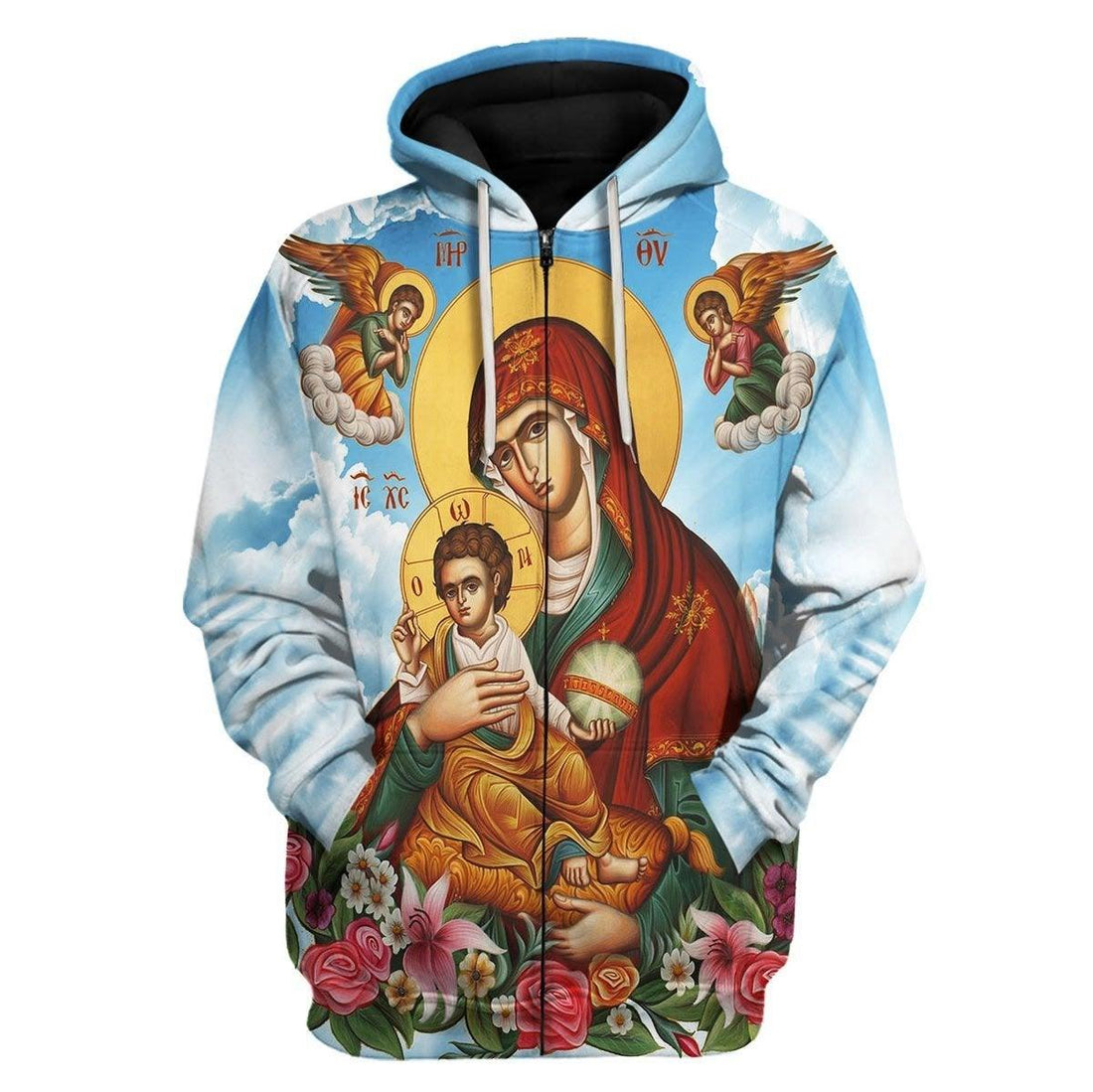Mary Eastern Christianity Zip Hoodie - DucG