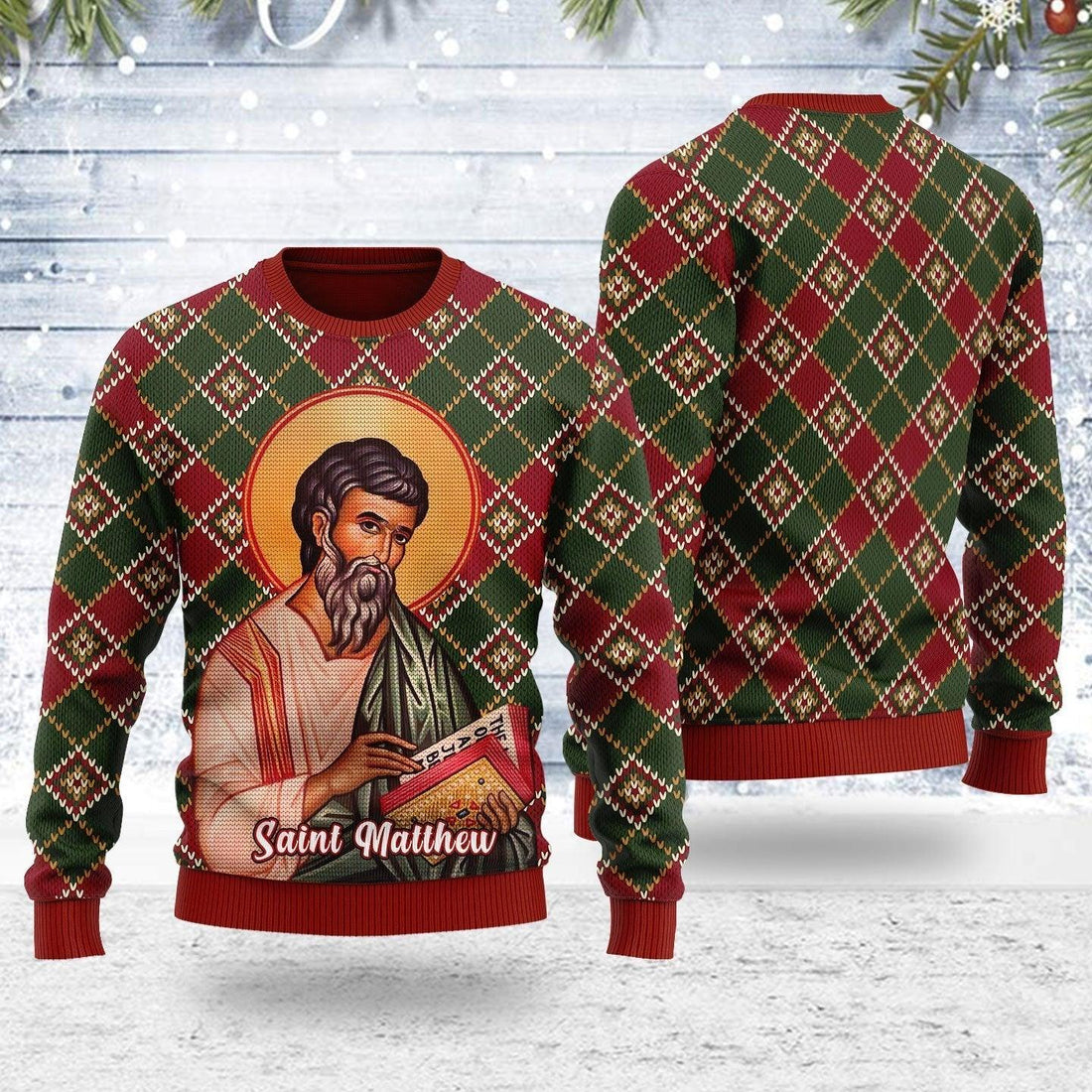 Matthew the Apostle Ugly Christmas Sweater - CustomsPig