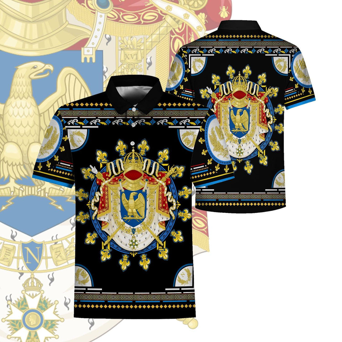 Napoleon Coat of Arms Tops All Over Printed - CustomsPig.com