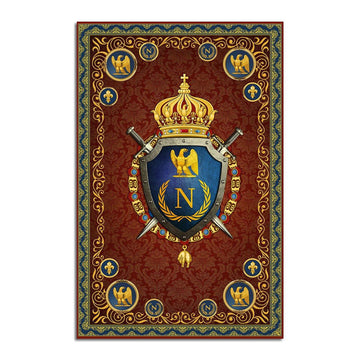 Napoleon III Coat Of Arms Rug - CustomsPig