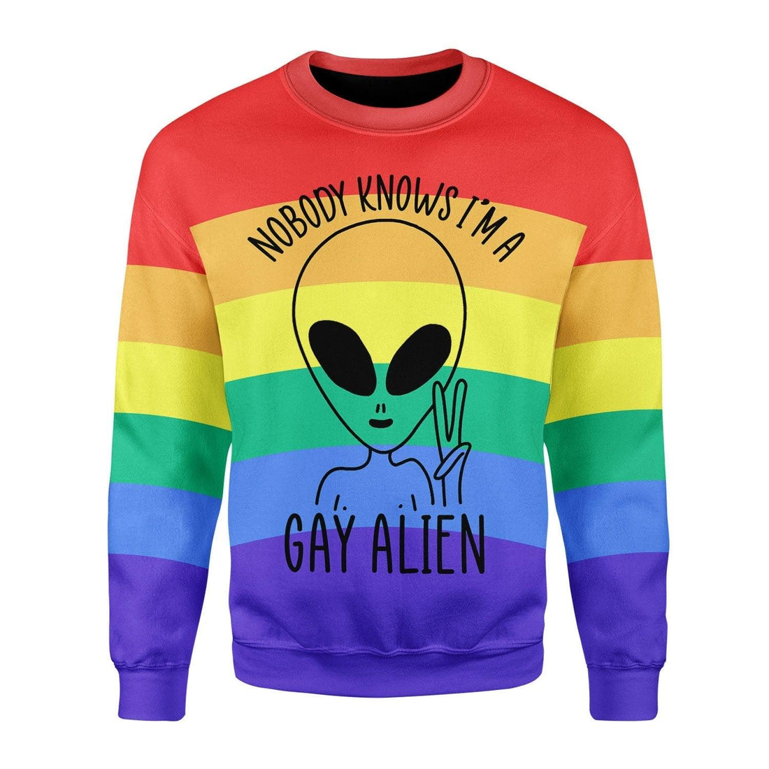 Nobody Knows I'm A Gay Alien Tops - CustomsPig