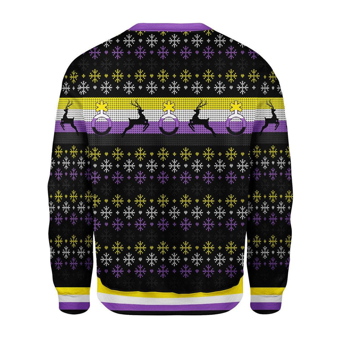 Nonbinary Flag Christmas Sweater - CustomsPig