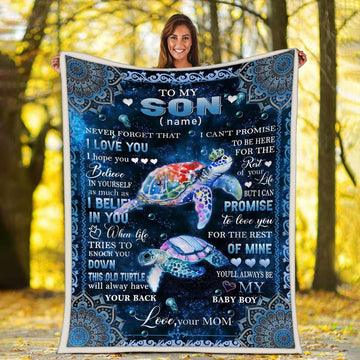 Personalized Name Blanket To Son From Mom - CustomsPig