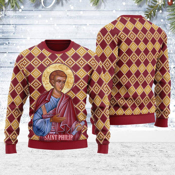 Philip the Apostle Ugly Christmas Sweater - CustomsPig