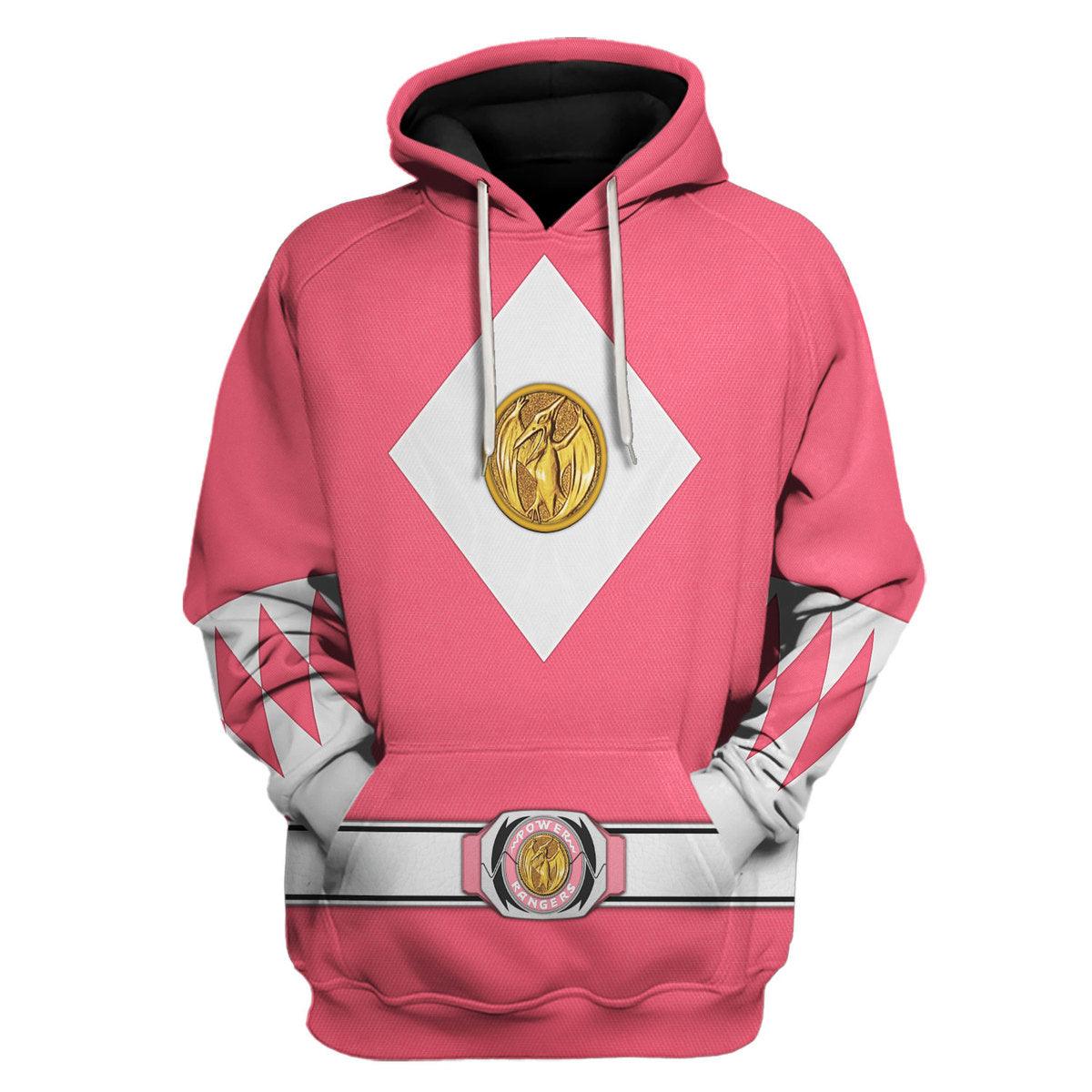 Pink Ranger Mighty Morphin The Movie (1995) Hoodies Sweatshirt T-shirt Hawaiian - CustomsPig.com