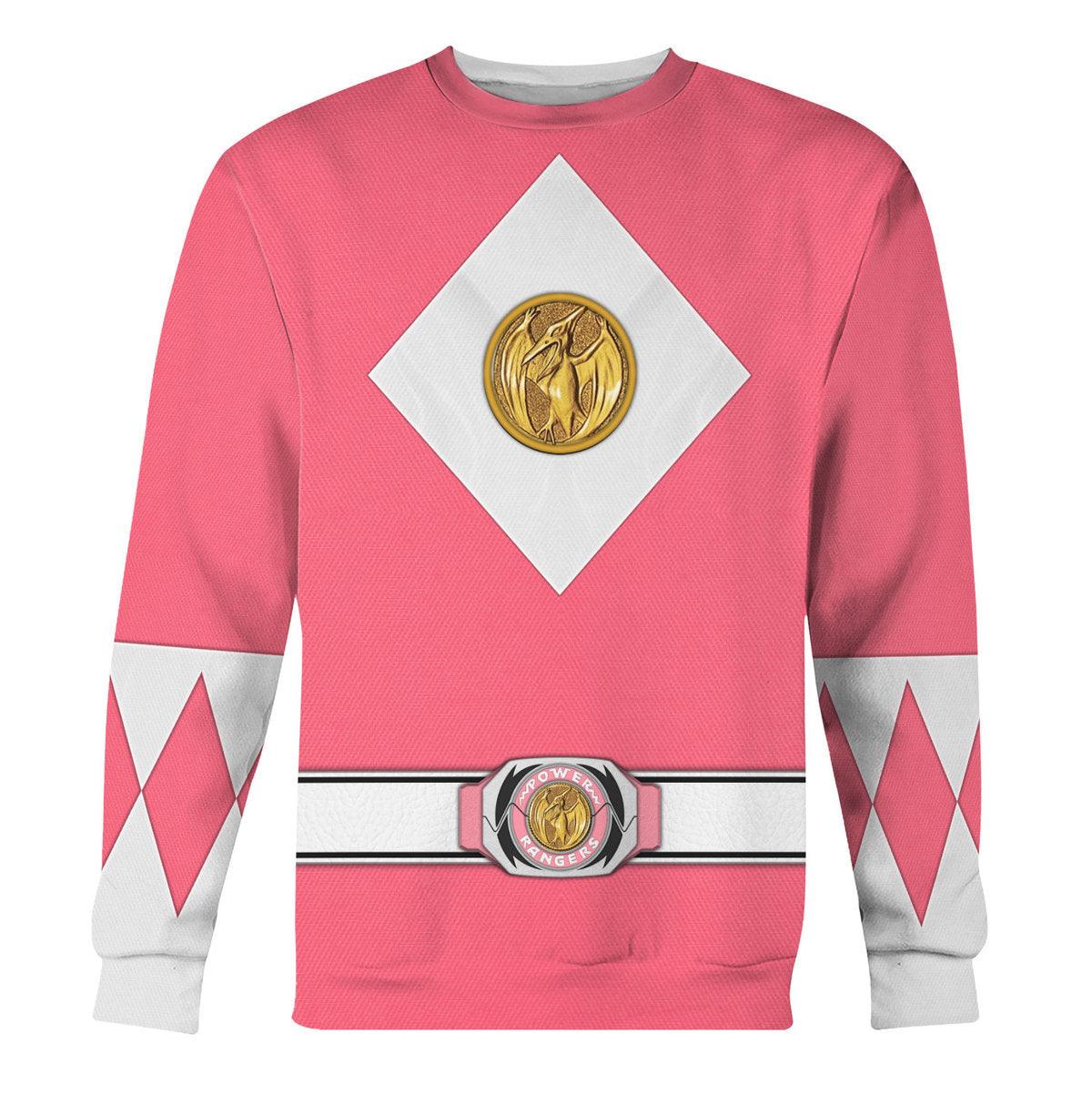 Pink Ranger Mighty Morphin The Movie (1995) Hoodies Sweatshirt T-shirt Hawaiian - CustomsPig.com